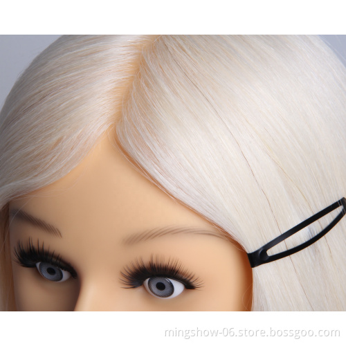 Fashionable training head 100% real hair,Hairdresser mannequine head with animal hair